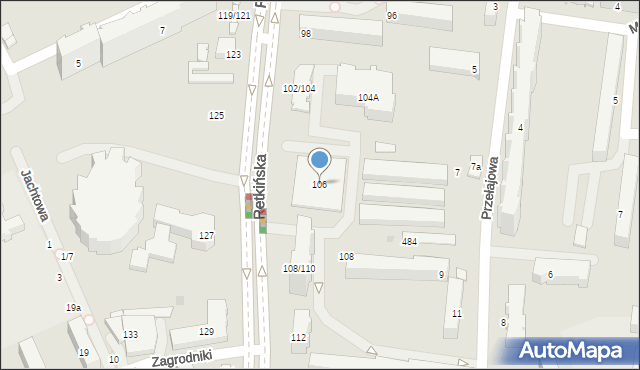 Łódź, Retkińska, 106, mapa Łodzi