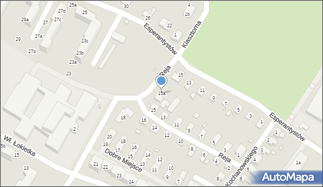 Lubań, Reja Mikołaja, 15a, mapa Lubań