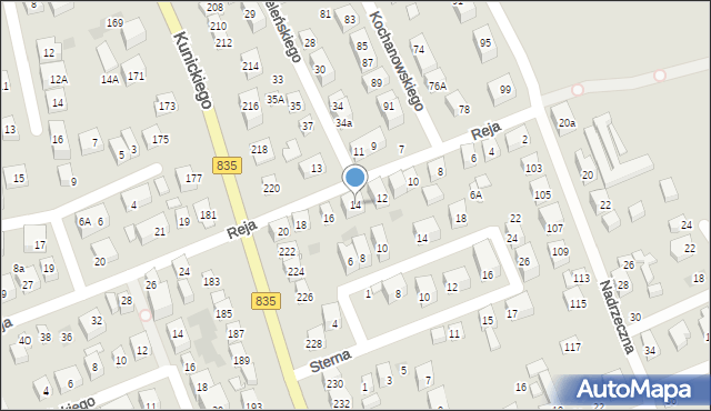 Lublin, Reja Mikołaja, 14, mapa Lublina