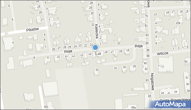 Malbork, Reja Mikołaja, 15a, mapa Malborka