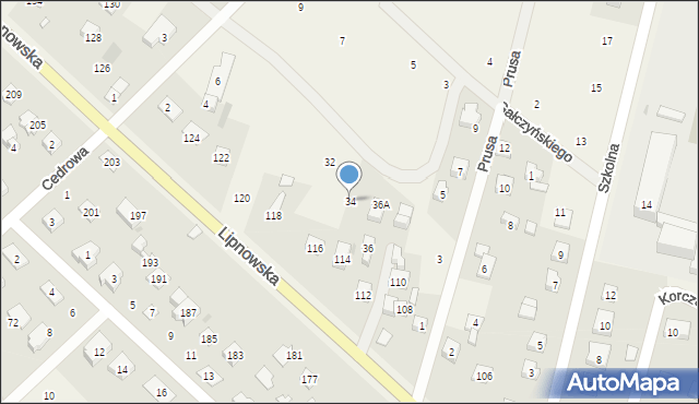 Maszewo Duże, Reja Mikołaja, 34, mapa Maszewo Duże