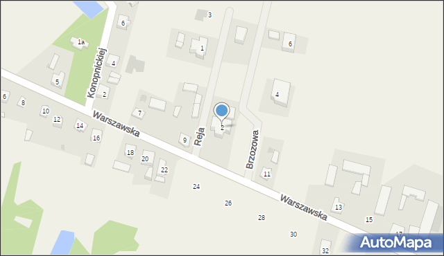 Miastków Kościelny, Reja Mikołaja, 2, mapa Miastków Kościelny
