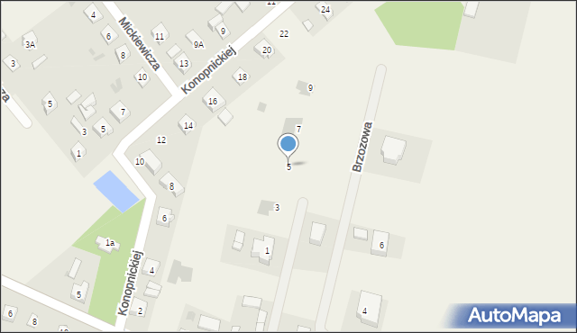 Miastków Kościelny, Reja Mikołaja, 5, mapa Miastków Kościelny