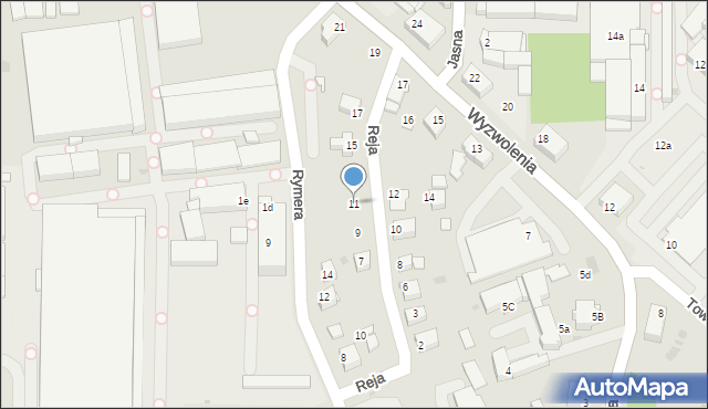 Mikołów, Reja Mikołaja, 11, mapa Mikołów