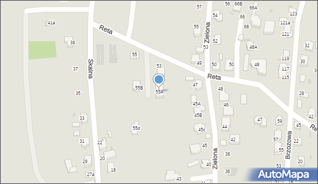Mikołów, Reta, 53A, mapa Mikołów