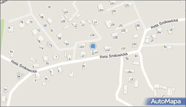 Mikołów, Reta Śmiłowicka, 11, mapa Mikołów