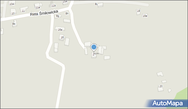 Mikołów, Reta Śmiłowicka, 17, mapa Mikołów