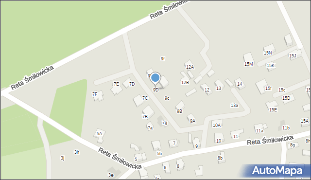 Mikołów, Reta Śmiłowicka, 9D, mapa Mikołów