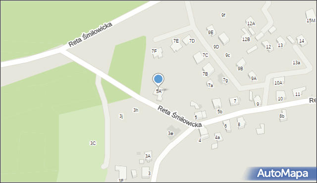 Mikołów, Reta Śmiłowicka, 5A, mapa Mikołów
