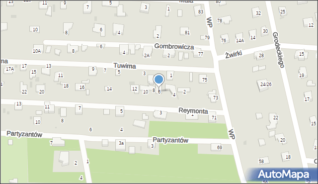 Milanówek, Reymonta Władysława, 6, mapa Milanówek