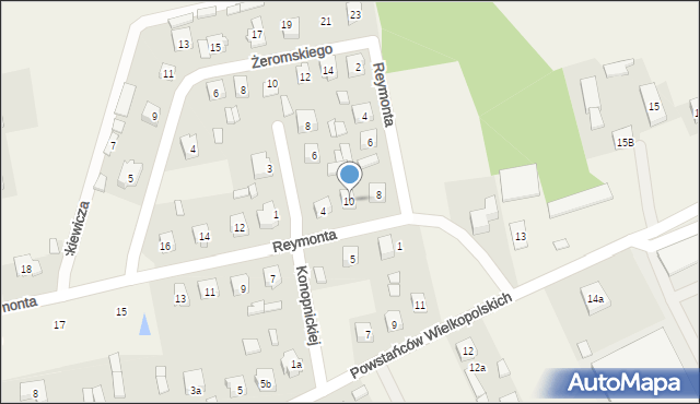 Mniszków, Reymonta Władysława, 10, mapa Mniszków