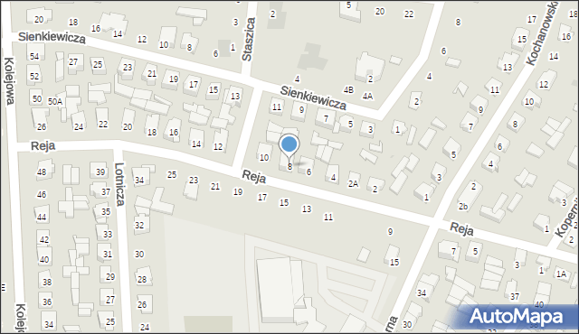 Mońki, Reja Mikołaja, 8, mapa Mońki