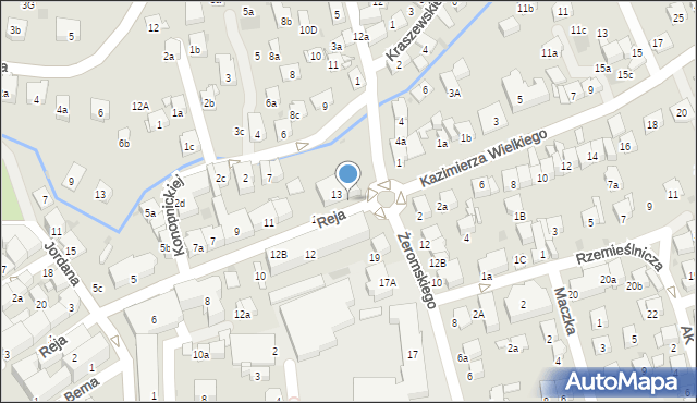 Myślenice, Reja Mikołaja, 13p, mapa Myślenice