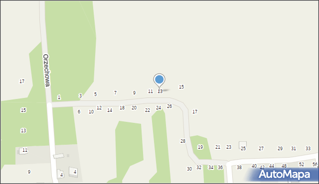 Mysłów, Rędzińska, 13, mapa Mysłów