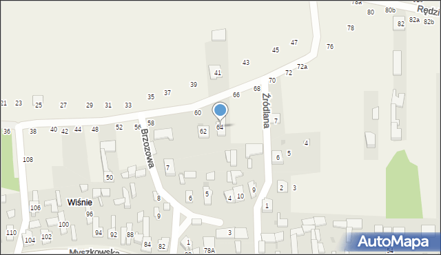 Mysłów, Rędzińska, 64, mapa Mysłów