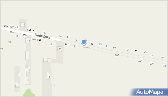 Mysłów, Rędzińska, 92, mapa Mysłów