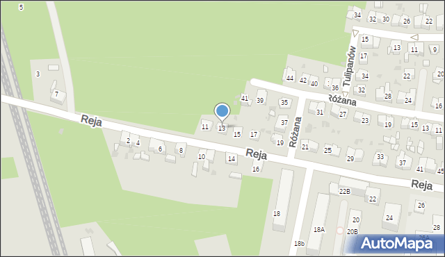 Mysłowice, Reja Mikołaja, 13, mapa Mysłowice