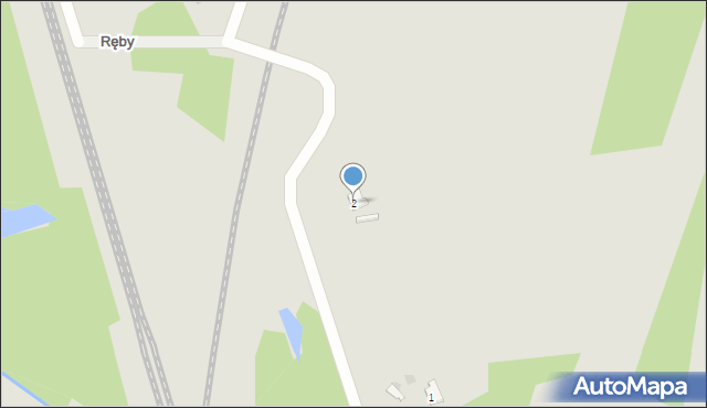 Myszków, Ręby, 2, mapa Myszków
