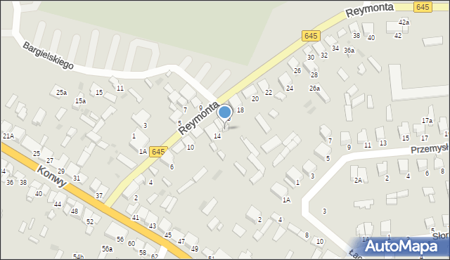 Myszyniec, Reymonta Władysława, 14A, mapa Myszyniec