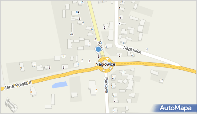 Nagłowice, Reja Mikołaja, 1, mapa Nagłowice