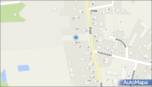 Nagłowice, Reja Mikołaja, 27, mapa Nagłowice