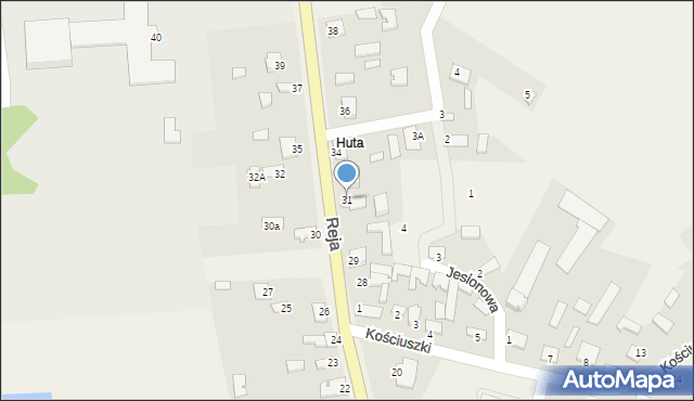 Nagłowice, Reja Mikołaja, 31, mapa Nagłowice