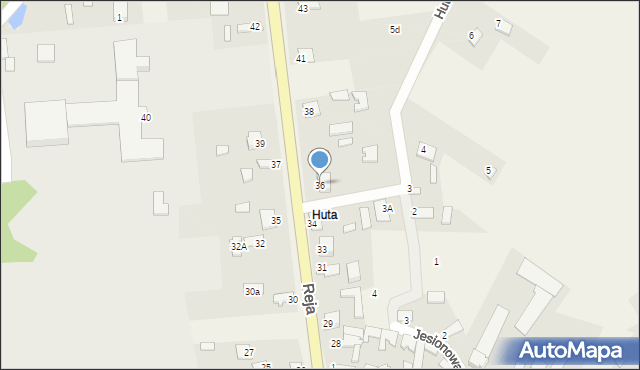 Nagłowice, Reja Mikołaja, 36, mapa Nagłowice