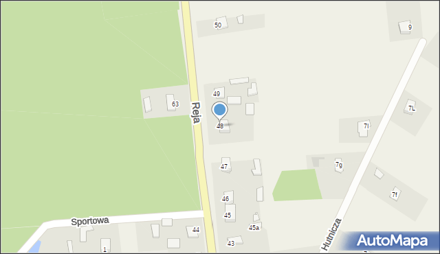 Nagłowice, Reja Mikołaja, 48, mapa Nagłowice