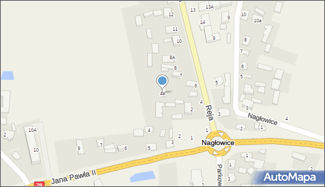 Nagłowice, Reja Mikołaja, 4a, mapa Nagłowice