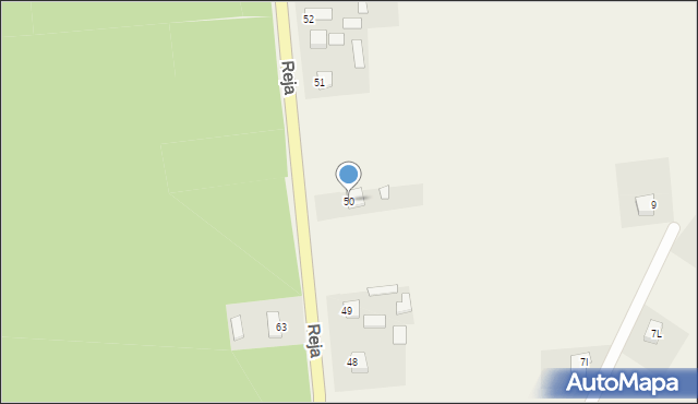 Nagłowice, Reja Mikołaja, 50, mapa Nagłowice