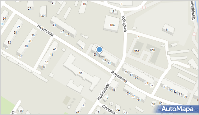 Namysłów, Reymonta Władysława, 57, mapa Namysłów