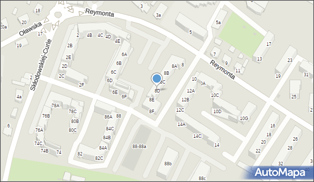 Namysłów, Reymonta Władysława, 8D, mapa Namysłów