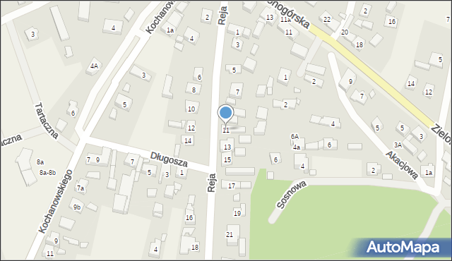 Niedoradz, Reja Mikołaja, 11, mapa Niedoradz