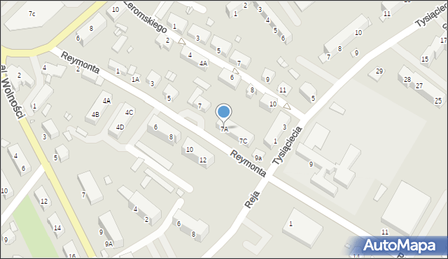 Niemodlin, Reymonta Władysława, 7A, mapa Niemodlin