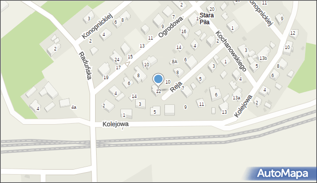 Niestępowo, Reja Mikołaja, 12, mapa Niestępowo