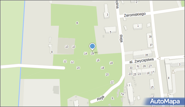 Nowa Dęba, Reja Mikołaja, 14, mapa Nowa Dęba