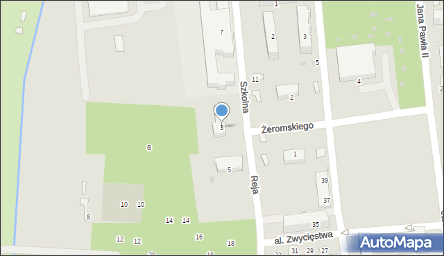 Nowa Dęba, Reja Mikołaja, 3, mapa Nowa Dęba