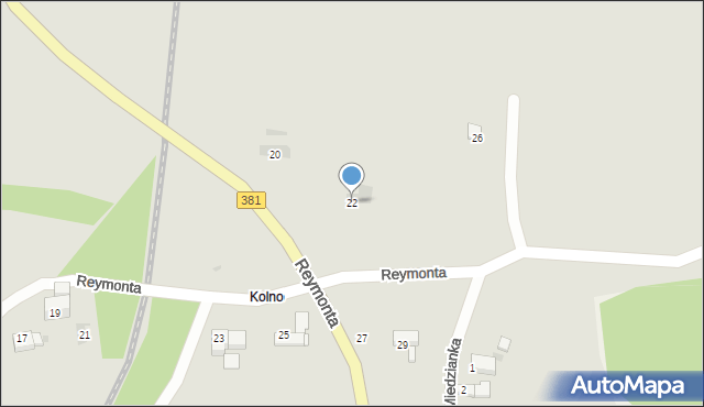 Nowa Ruda, Reymonta Władysława, 22, mapa Nowa Ruda