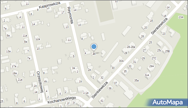 Nowa Sól, Reymonta Władysława, 4b, mapa Nowa Sól