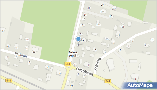 Nowa Wieś, Reymonta Władysława, 6, mapa Nowa Wieś