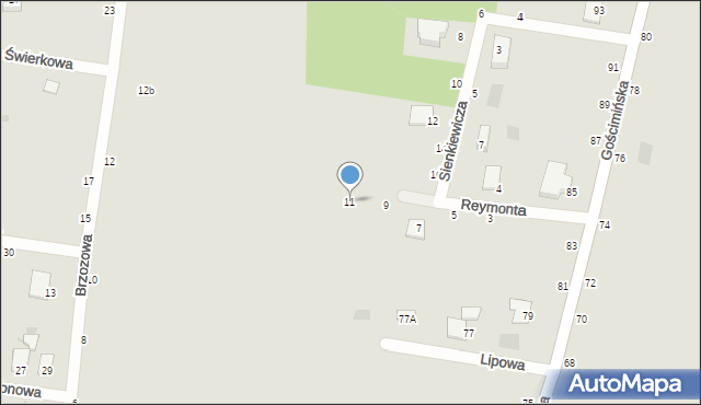 Nowe Miasto, Reymonta Władysława, 11, mapa Nowe Miasto