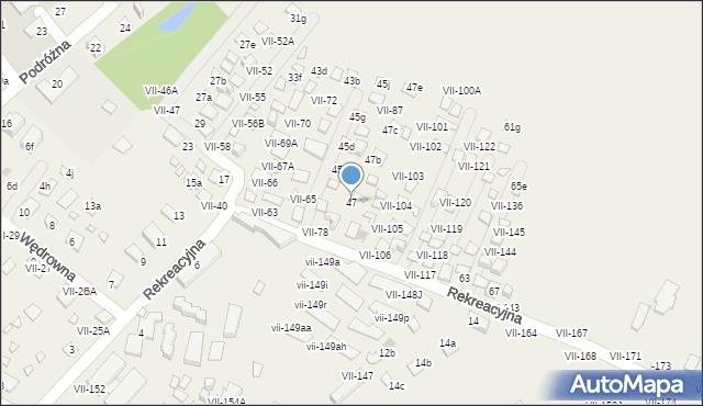 Okuninka, Rekreacyjna, 47, mapa Okuninka