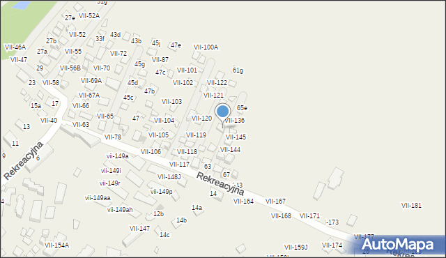 Okuninka, Rekreacyjna, 63b, mapa Okuninka