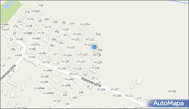 Okuninka, Rekreacyjna, 63c, mapa Okuninka