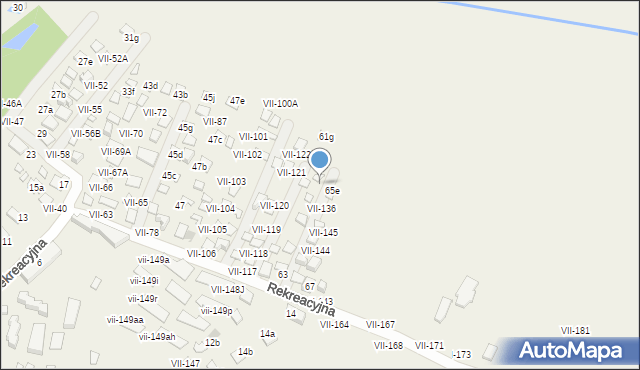 Okuninka, Rekreacyjna, 63d, mapa Okuninka