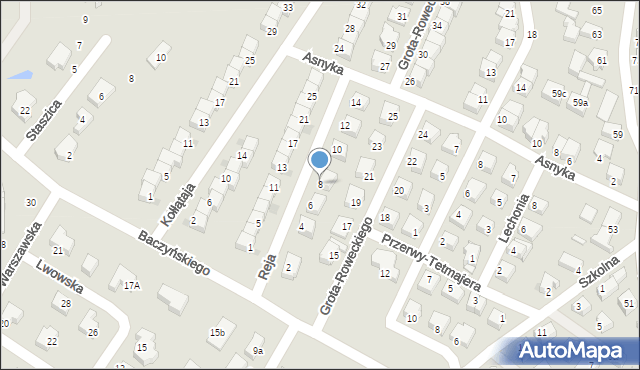 Oława, Reja Mikołaja, 8, mapa Oława