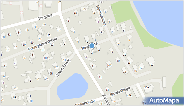 Olecko, Reymonta Władysława, 2, mapa Olecko