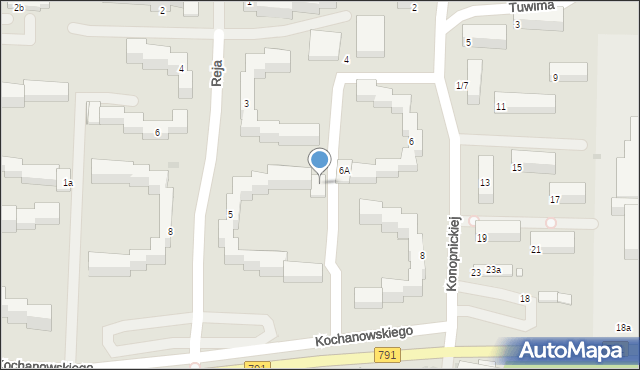 Olkusz, Reja Mikołaja, 5a, mapa Olkusz