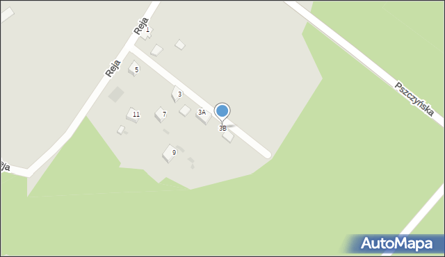 Orzesze, Reja Mikołaja, 3B, mapa Orzesze