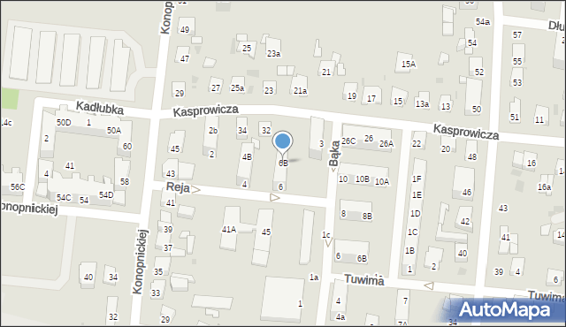 Ostrów Wielkopolski, Reja Mikołaja, 6B, mapa Ostrów Wielkopolski